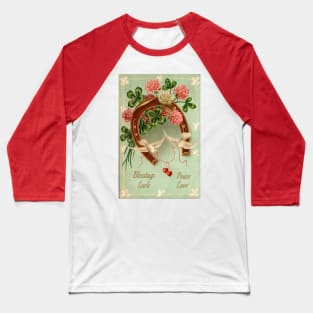 Vintage Postcard Image - Blessings, Peace, Luck, and Love Baseball T-Shirt